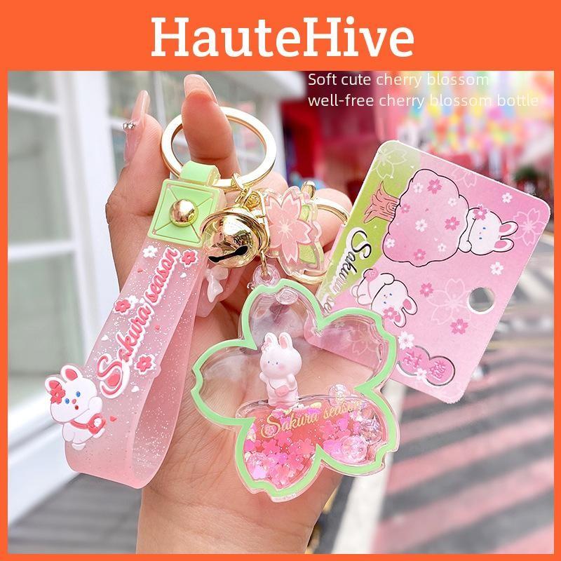 Cherry Blossom Jinnew Season Pink Rabbit Cute Floating Keychain Girls For