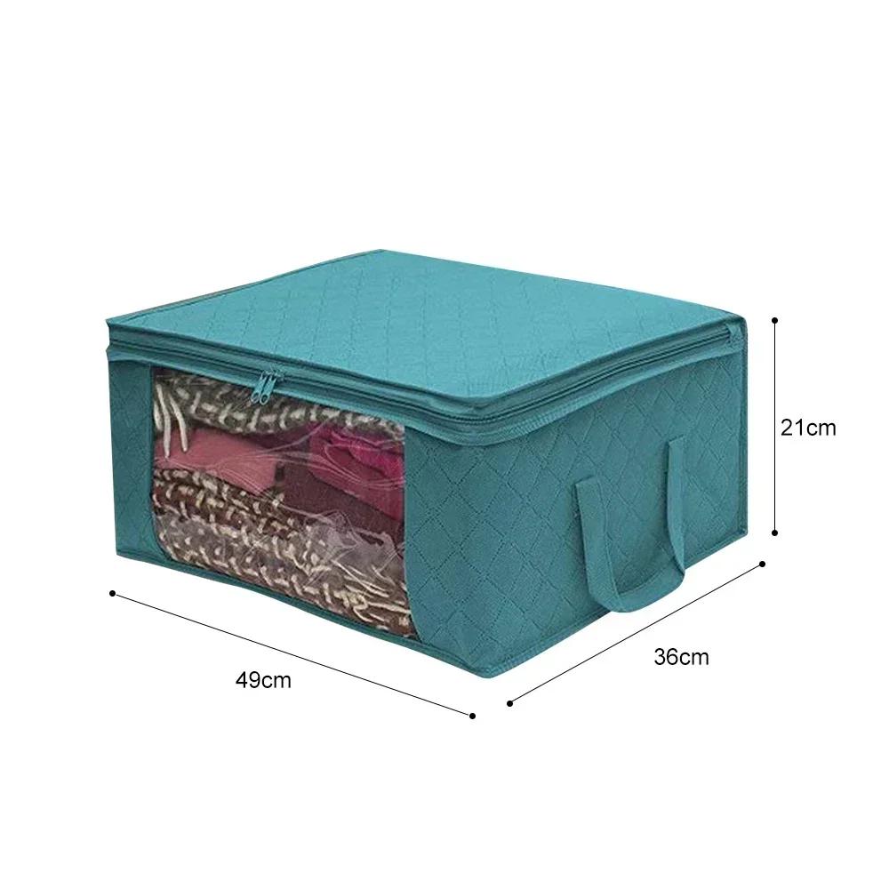

Dust-Proof Sweater Blanket Organizer Box Zipper Cover Window Large Capacity Clothing Miscellaneous Items Luggage Packaging Bag