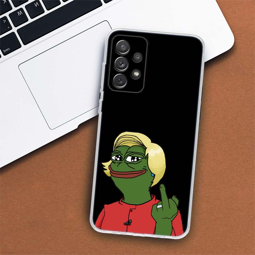 

Чехол для телефона с милыми лягушками и грустным Пепе для Samsung Galaxy A51 A71 A50 A70 A40 A30 A20E A10 A41 A31 A21S A11 A01 A6 A8 + A7 A9 Plus Samsung A9 2018