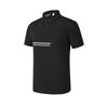 Fila Golf Series SS25 Minimalist Casual Versatile Color-Blocked Polo Shirt Men Tops Deep-Black A11M525144F-BK