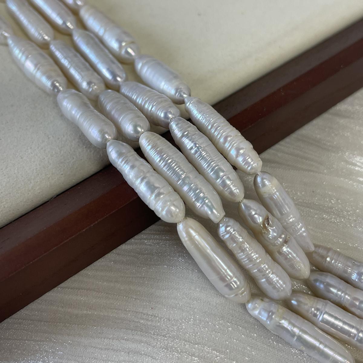 

Барочный жемчуг Неправильный жемчуг с нитью 6x20-7x25 мм Для изготовления ювелирных изделий Изготовление серег, браслетов, ожерелий своими руками Аксессуар 6x20-7x25mm белый