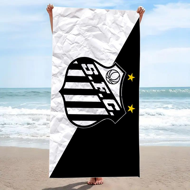 Santos FC Art Print Beach Towel, Large Soft Quick Dry Towel for Beach Camping Swimming