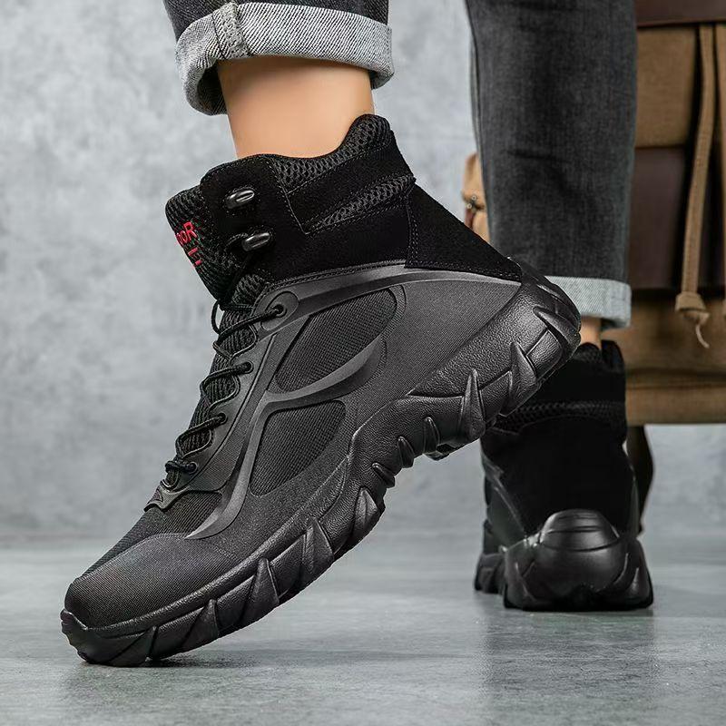 Military Training Boots, Tactical Waterproof Combat Boots, Outdoor Style for Desert Safety Mountaineering Shoes