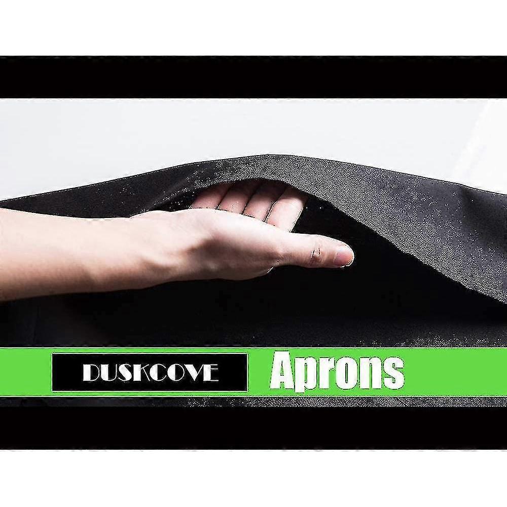 6 Pack Plain Bib Aprons With 2 Pockets - Black Unisex Commercial Apron Bulk