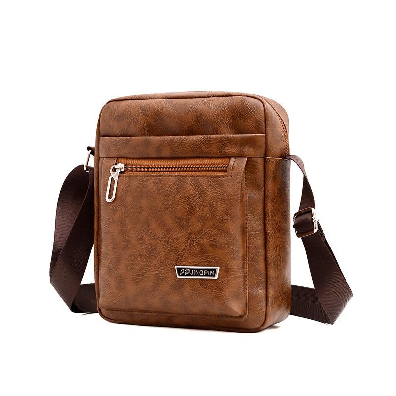 Men's PU Leather Crossbody Shoulder Bags High quality Tote Fashion Business Man Messenger Bag Leather Bags fanny pack