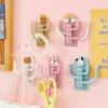 Cute Animal Creative Cartoon Colorful Three Hooks No Trace Free Punching Hook Living Room Bedroom Rotatable Multi-Purpose Hook