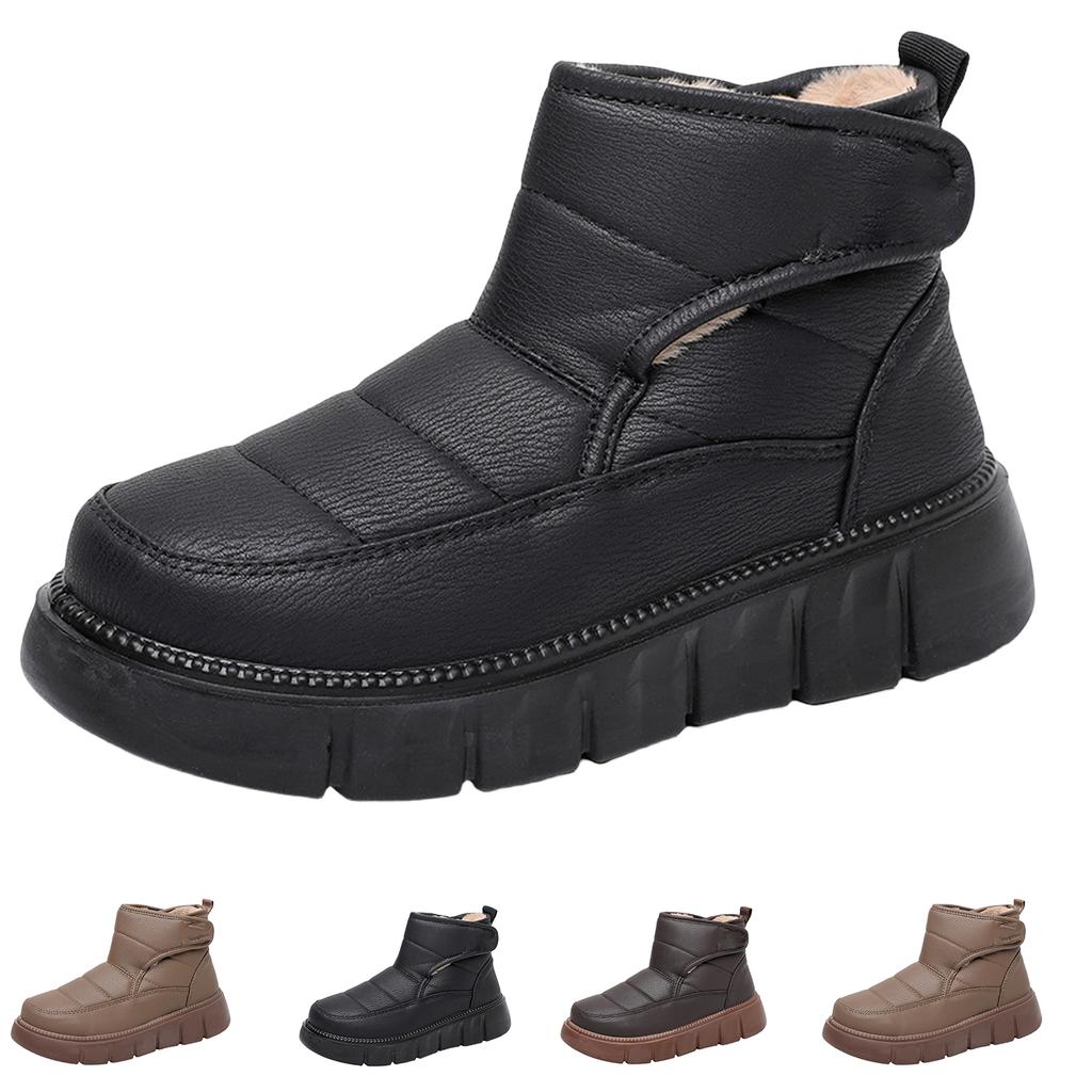 Women's Winter Snow Boots with, Soft, Hook and Loop Closure, - for Casual Outdoor Wear