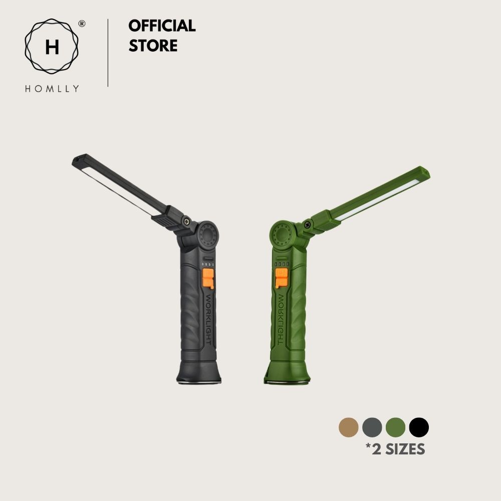 Homlly Portable Magnetic Rechargeable LED Flash Light Torch Lamp with 360 Degrees Rotate