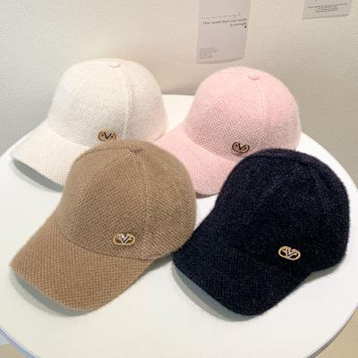 Modische Baseballkappe für Damen mit gesticktem Schriftzug, weiche und bequeme Wintermütze für Paare