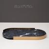 Modern White Oval Marble Decorative Tray