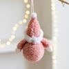2pcs Soft Plush Santa Claus Pendant Handmade Xmas Tree Pendant  Party Favors