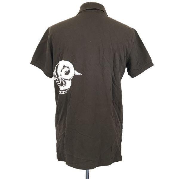 Ralph Lauren Snake Pattern Short Sleeve Polo Shirt/Men's Size L/Brown/Impact 21 Official Tag(USED)