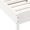 Solid Wood Bed Frame without Mattress White 75 x 190 cm Pine Wood