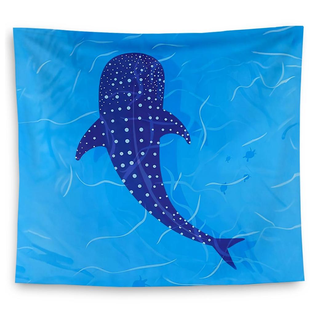 Arazzo Squalo, Arazzo Squalo Martello Grande Appeso a Parete, Oceano Spiaggia Squalo Martello Grande Decorazione da Parete Coperta per Aula