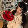 Sweet Christmas Beret Hat Red Green Xmas Painter Hat Fashion Christmas Beret Cap  Girls