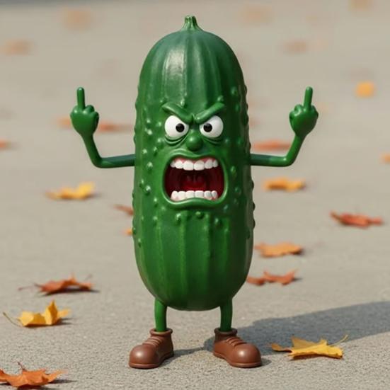 Angry Fruit Figurine Flipping The Bird Fruit Series Resin Ornament Stress Relief Middle Finger Fruit Statue for Office Desk Decoration