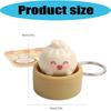 Realistic Simulated Steamed Bun Squeeze Toy Keychain Stress Relief Squeeze Toy Decorative Key Holder for Backpack Charm