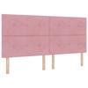 Ottoman Bed with Mattress and Headboard Pink 200 X 200 Cm Velvet