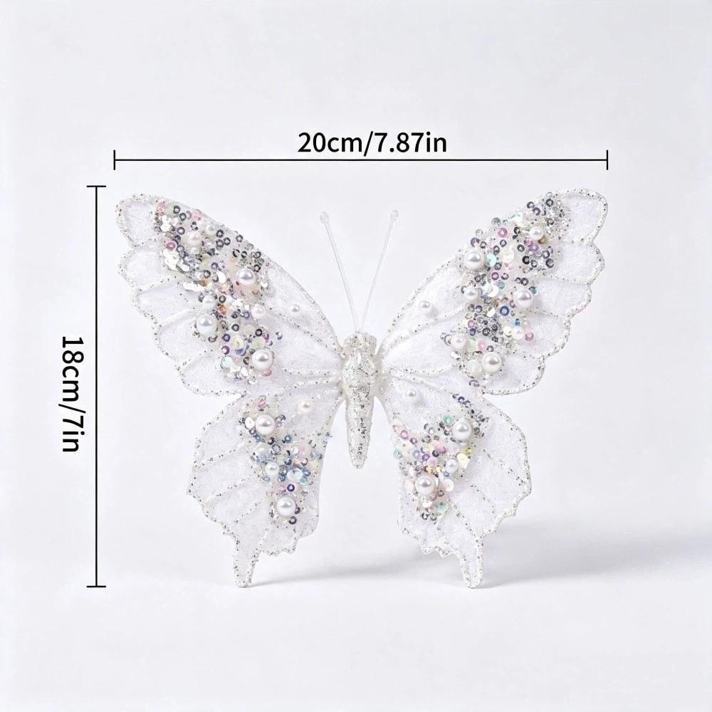 Reusable Glitter Butterfly Home Decoration Xmas Tree Pendant Butterfly Christmas Decoration Christmas Tree Decoration
