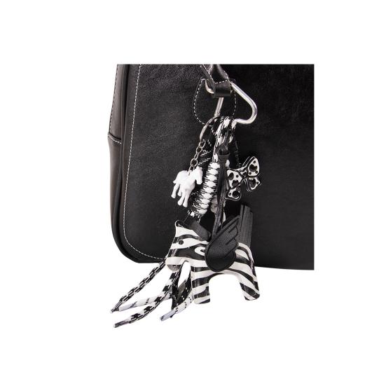Keychain Pendant Faux Leather Horse Charm Key Chain with Woven Rope Keys Handbags Wallets Accessories