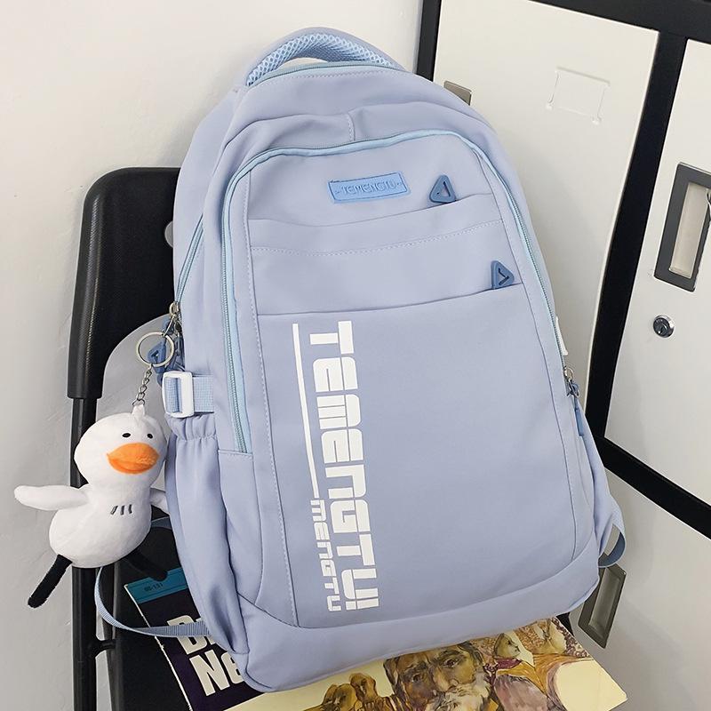 School Bag Junior High School Girls Burgundy Backpack Men College Students Middle School Students High Quality