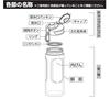 Pearl Metal Water Bottle, 1000ml/1L, Direct Drinking, Large Mouth, Insulated, Sports, Black, HB-6771