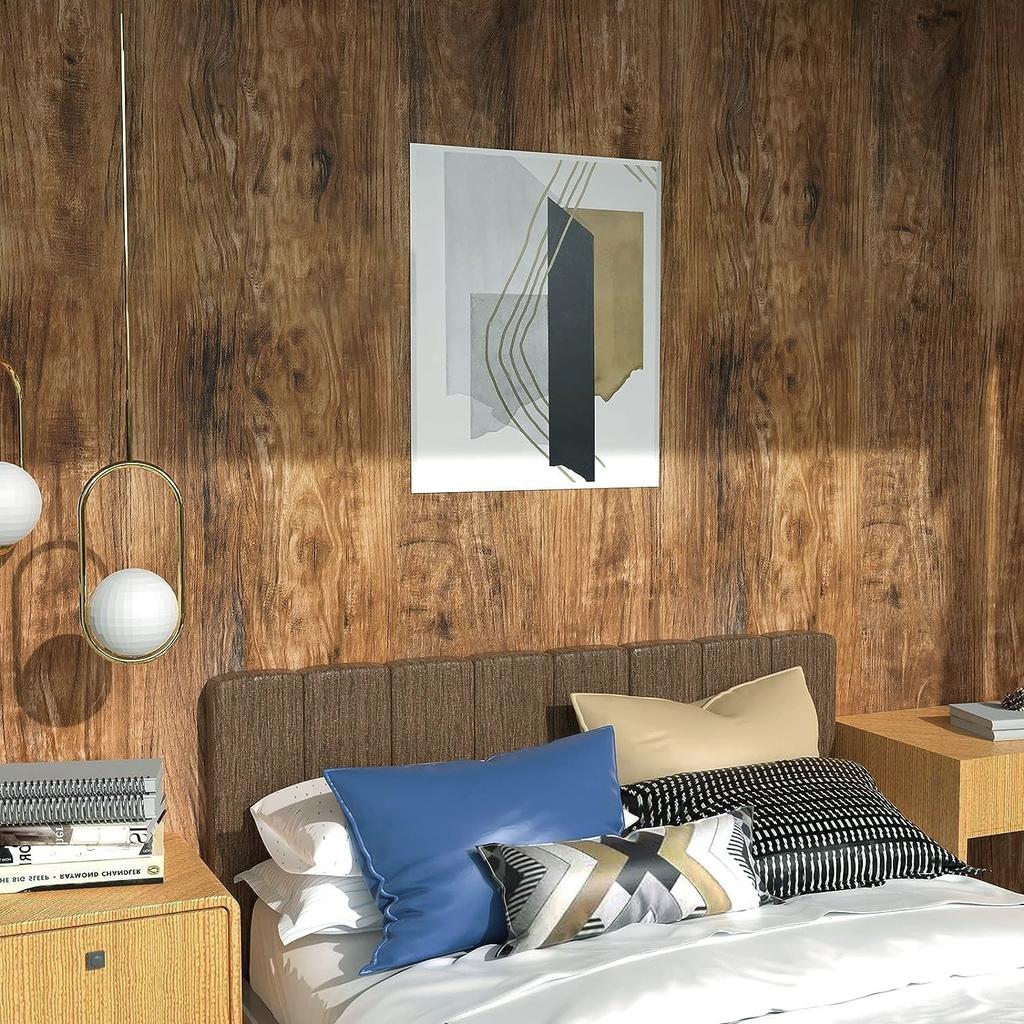 PVC Samolepicí Vodotěsná Tapeta Zeď v Roli Nábytek Skříňky Vinylová Dekorativní Fólie Samolepky se Vzorem Dřeva Pro Domácí Dekoraci