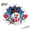 Holiday Interior Ornaments 3D Christmas Wall Stickers Self‑Adhesive PVC Decals Reindeer Santa Claus Decor Gingerbread Snowman Xmas for Bedroom