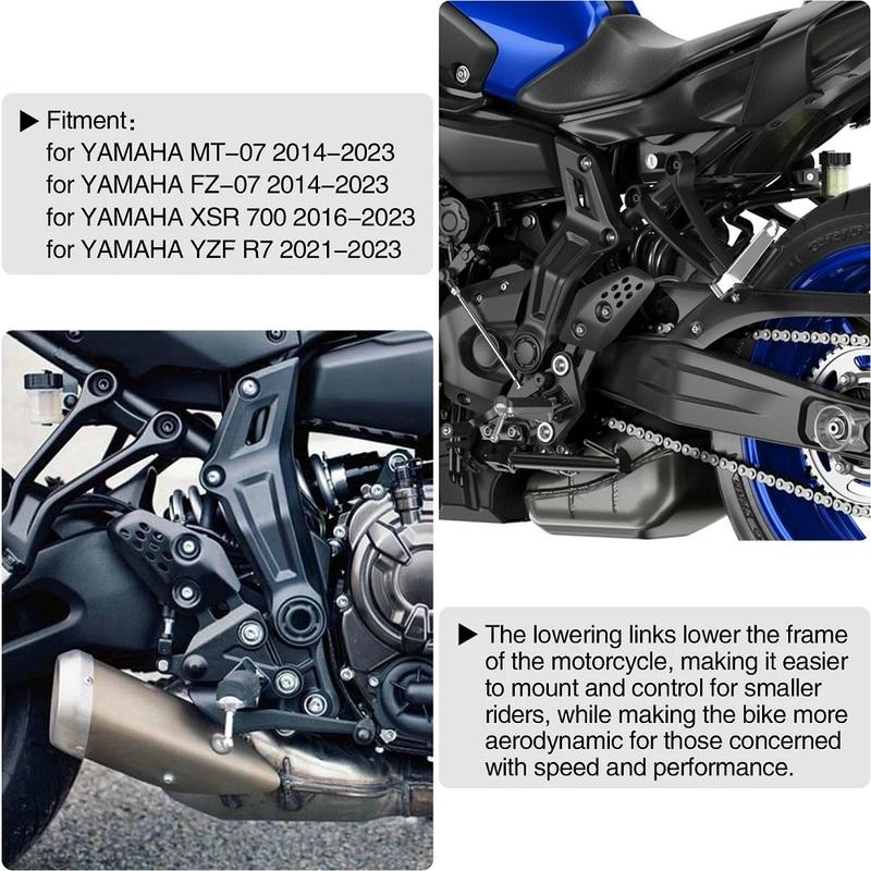 25-40mm Motorcycle Rear Suspension Shock Absorber Body Seat Lowering Kit Linkage For Yamaha MT07 FZ07 XSR700 YZF R7 Tracer 700