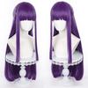 Purple Long Cosplay Wig for Comiket School Cultural Stage and Includes Wig Wig, Heat-Resistant, Costumes, Events, Halloween, Festivals, Festivals,