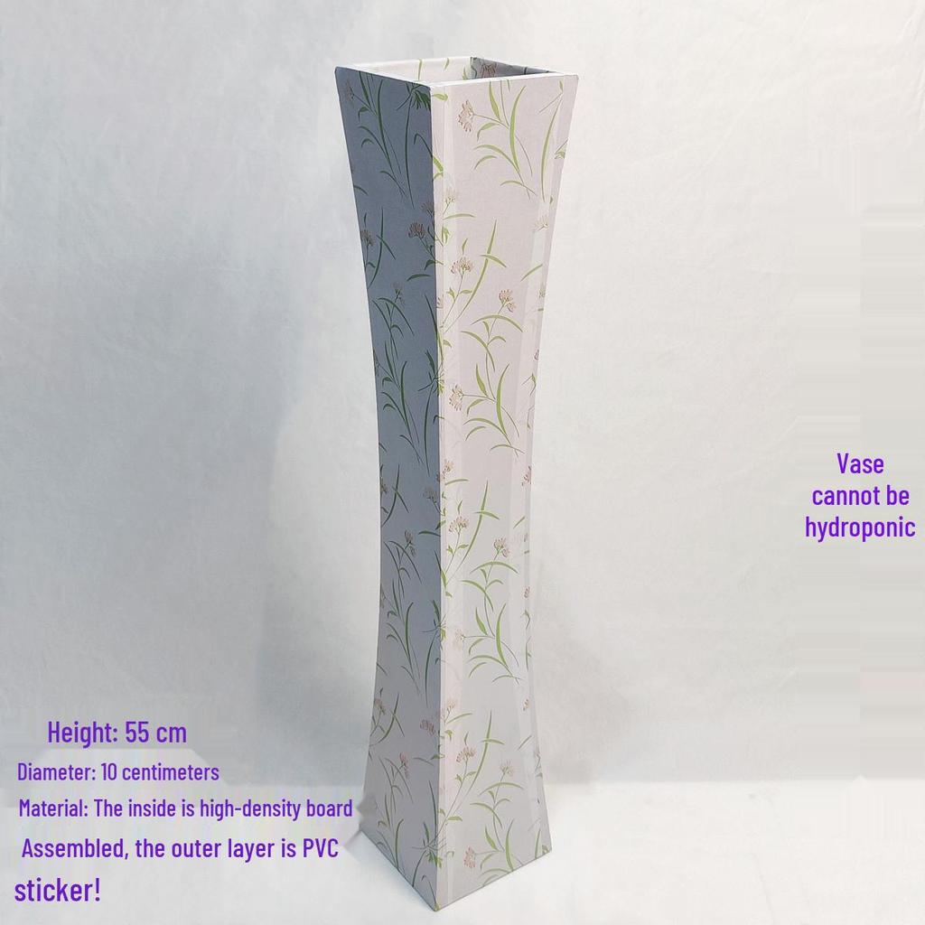 Nordic Large Resin Rattan Vase for Dried Flowers - Ceramic Look, Iron Art Floor Decoration.
