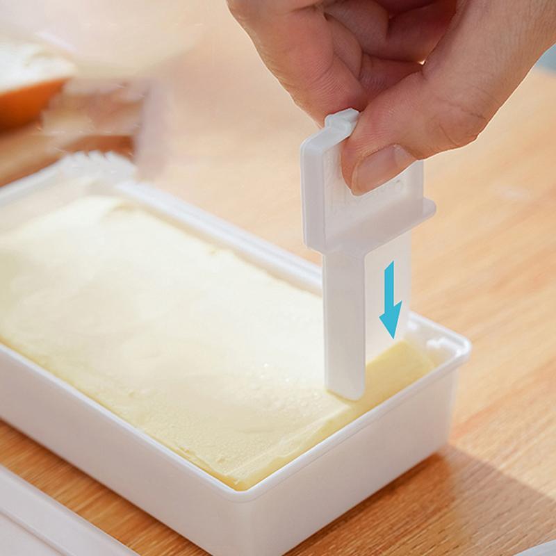 Portable Solid Butter Cutting Storage Box Kitchen Accessories Refrigerator Fresh Keeping Box Breakfast Cheese Fresh-Keeping Box