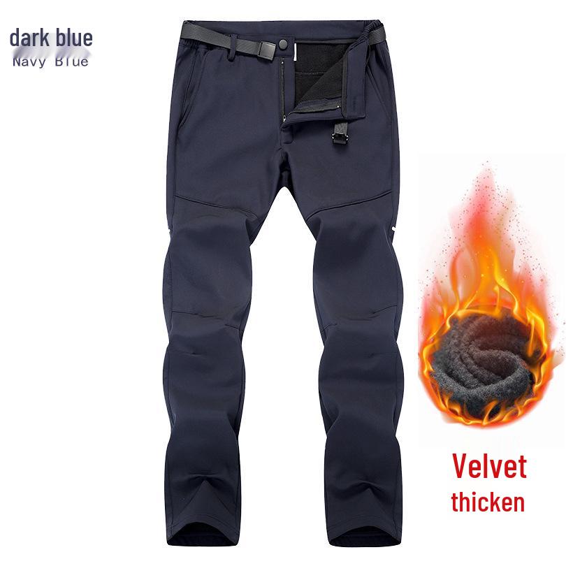 Мужские и женские ветрозащитные водонепроницаемые утепленные флисом зимние походные брюки L