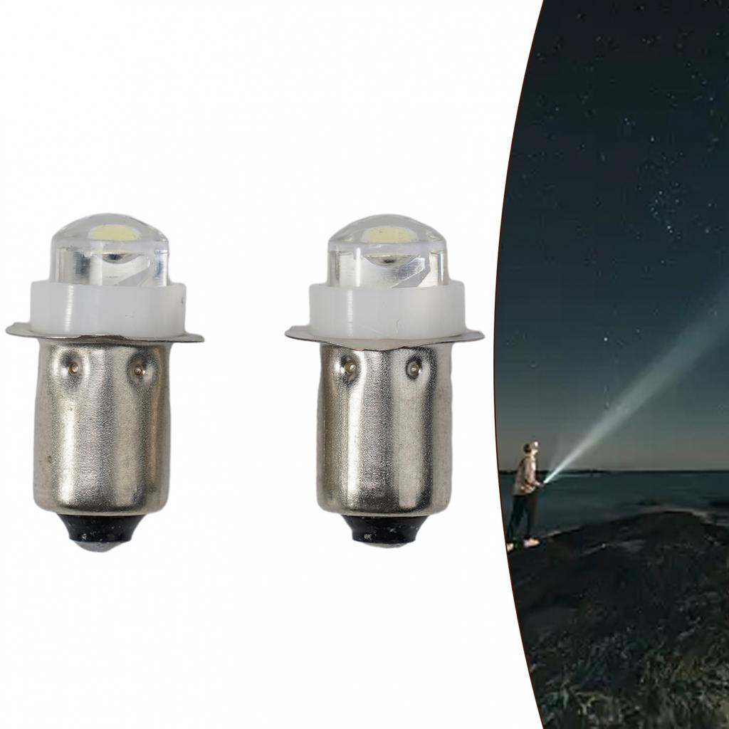 Energy Saving LED Replacement Bulb for Flashlight Torch Pack of 2 6000K