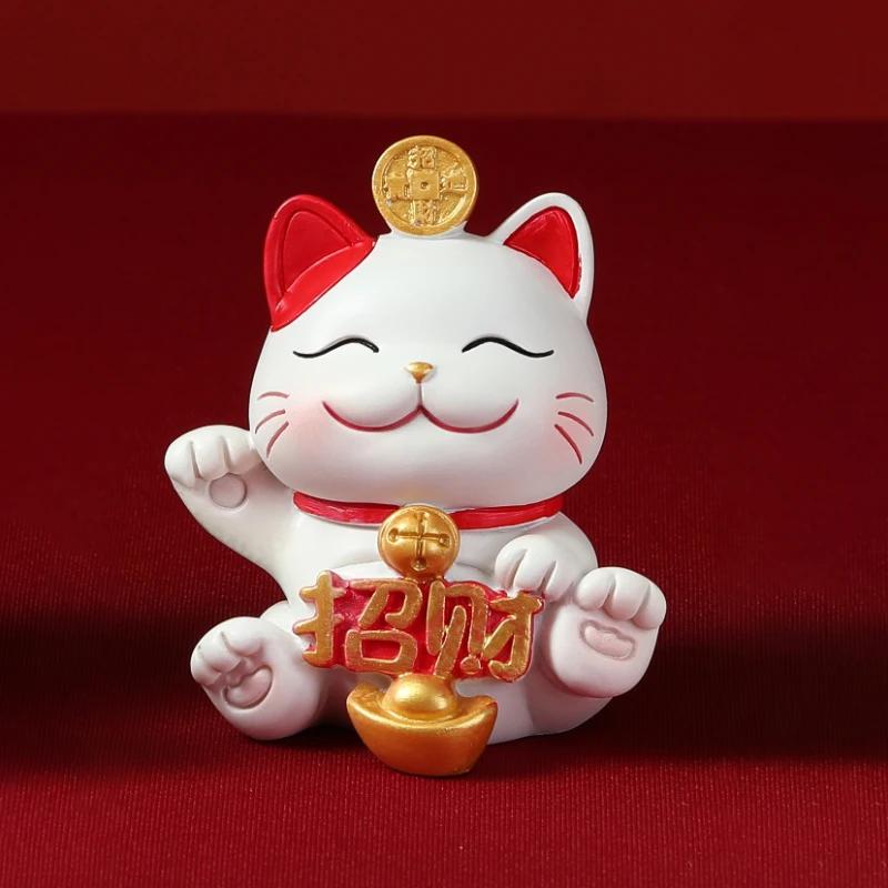 

Домашний декор, художественные фигурки счастливых кошек, современный стиль, украшение для гостиной, стола, шкафа, украшения, аксессуары, милый Манэки-нэко