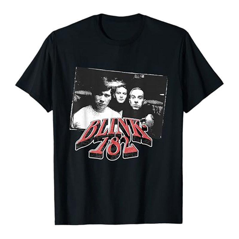 

Wink 182 Band Punk Rock American Vintage Streetwear ShortSleeved Mens and Womens Pure Cotton TShirt M