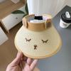 Sun Hat Children Straw Sun Hat Shading Hat Children's Visor Hat Cartoon Sunshade Hat  Beach