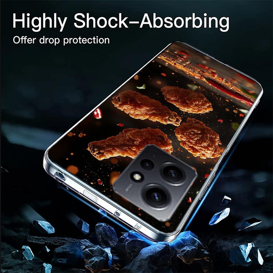 Food Fries Beer Cheese Sushi Cookie Phone Case For Redmi 12 13C 12C 15C 9 10 10C Note 13 Pro Plus 14 15 Pro 9T 9C 9A TPU Soft Co