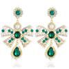 Alloy Butterfly Bow Earrings For Women With Retro Vintage Style Seasonal Accessory