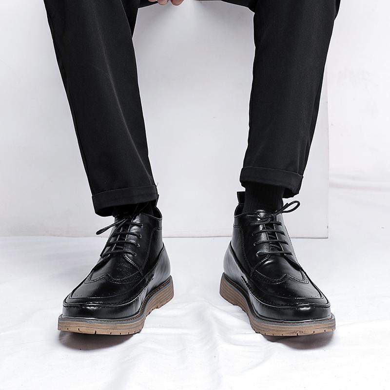 Mode 2024 Neuankömmling Stiefeletten für Herren Leder Stilvoll Klassische Brogue Schuhe Herren Herrenschuhe Luxusmarke Herren Low Top Freizeitschuhe