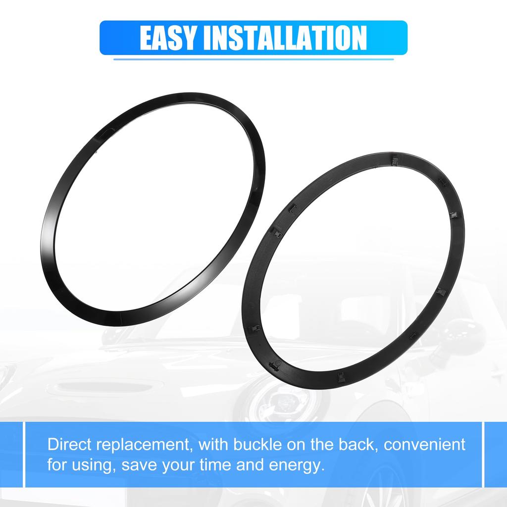 X AUTOHAUX Headlight Rings and Taillight Surround Trims for MINI Cooper F57 Part and 51137300632 F55, F56, (2014-2019, 2020-2021) - Numbers