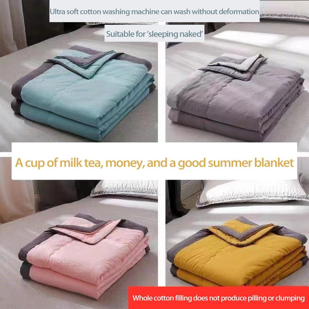 Summer Cool Machine Washable Cotton Quilt for Students and Children – Lightweight for Air Conditioning KTJ