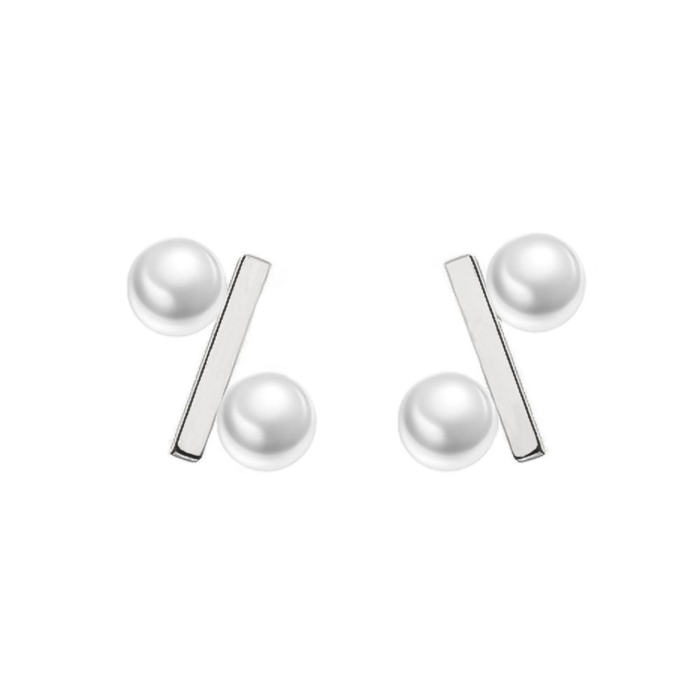 Elegant 999 Sterling Silver Shell Pearl Stud Earrings – Unique, High-End Fashion for Women Sterling Silver