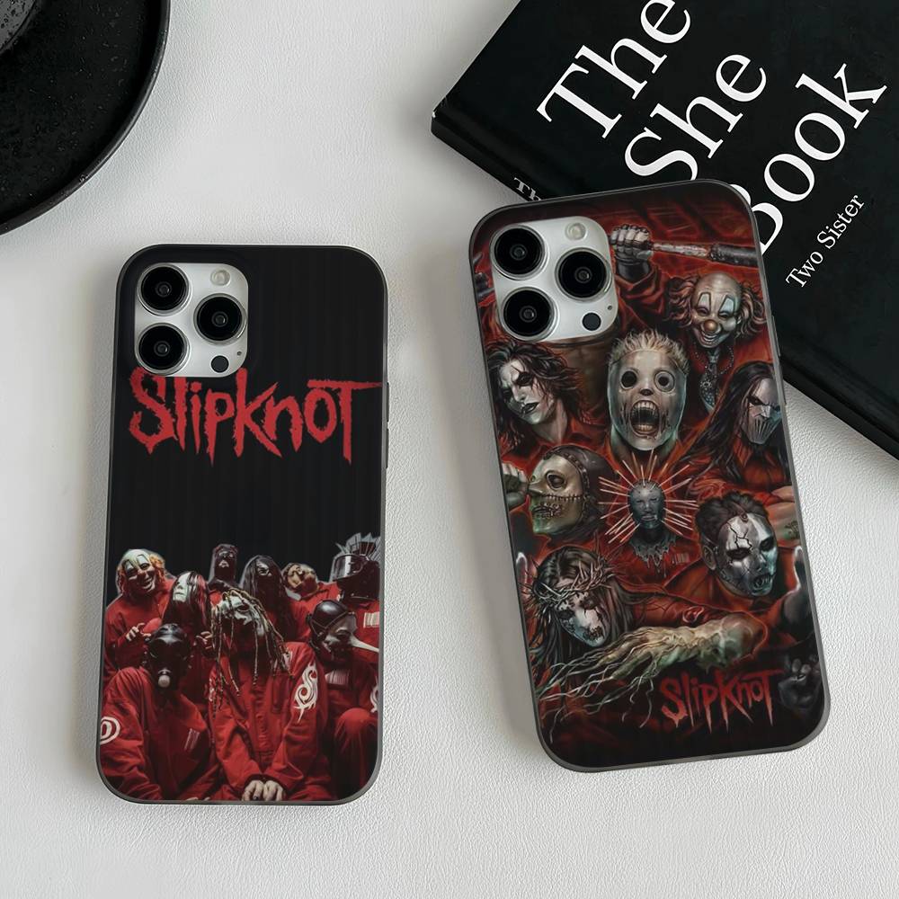 Slipknot Band For Phone 17 16 15 14 13 12 11 Pro Max Plus Pro Air Phone Case Corrugated Stripe Back Cover