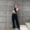 Korean High Waist Drawstring Sweatpants for Women - Casual Loose-Fit Streetwear Straight Trousers