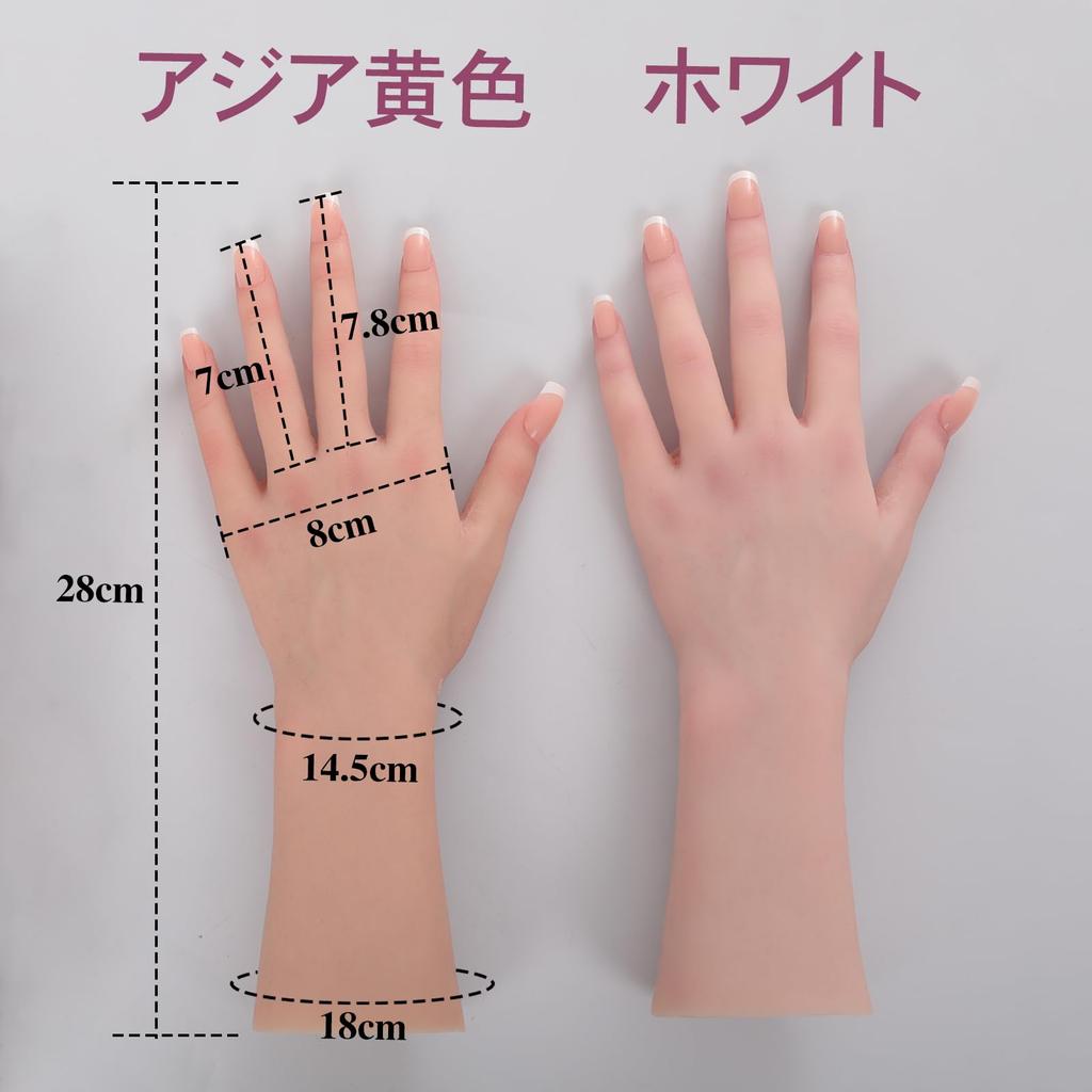 MOTLEYBEAN Silicone Hand Model with Skeleton, Articulated Hand with Palm Print and Veins, Ideal for Drawing, Painting, Jewelry Display, and More Reali