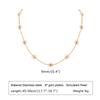 Jewelry Stainless Steel Green Beads Flower Imitation Pearl Bracelet Necklace Gold Ladies