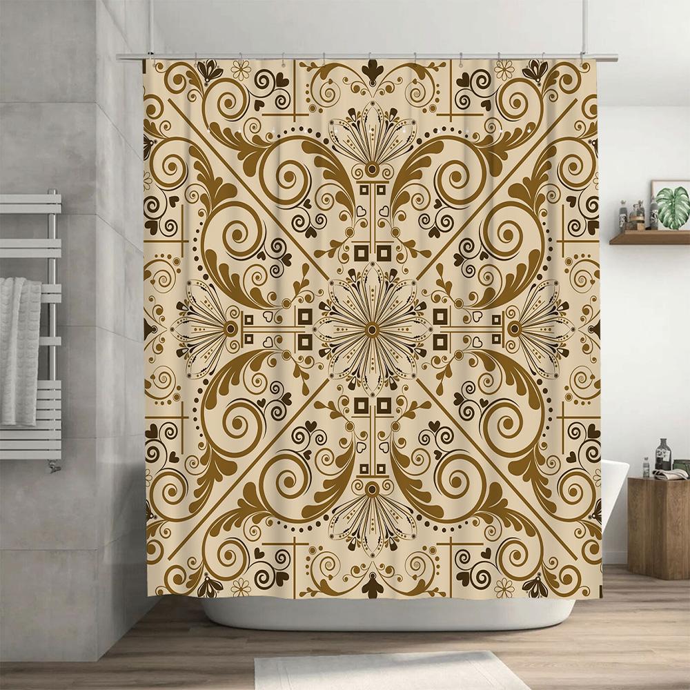 Vivid Oriental Scene Shower Curtain Perfect For Adding A Touch Of Serenity To Your Bath