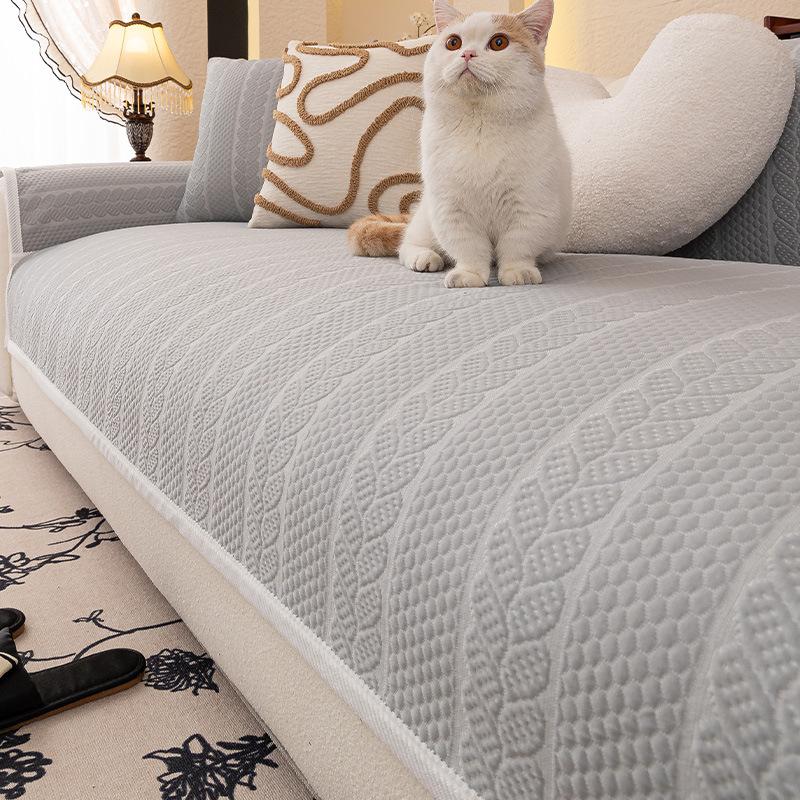 Cool Doudou Non-Slip Sofa Cushion  Summer New One-Piece Fixed Non-Slip Anti-Cat Scratch Straight Edge Sofa Seat Cushion