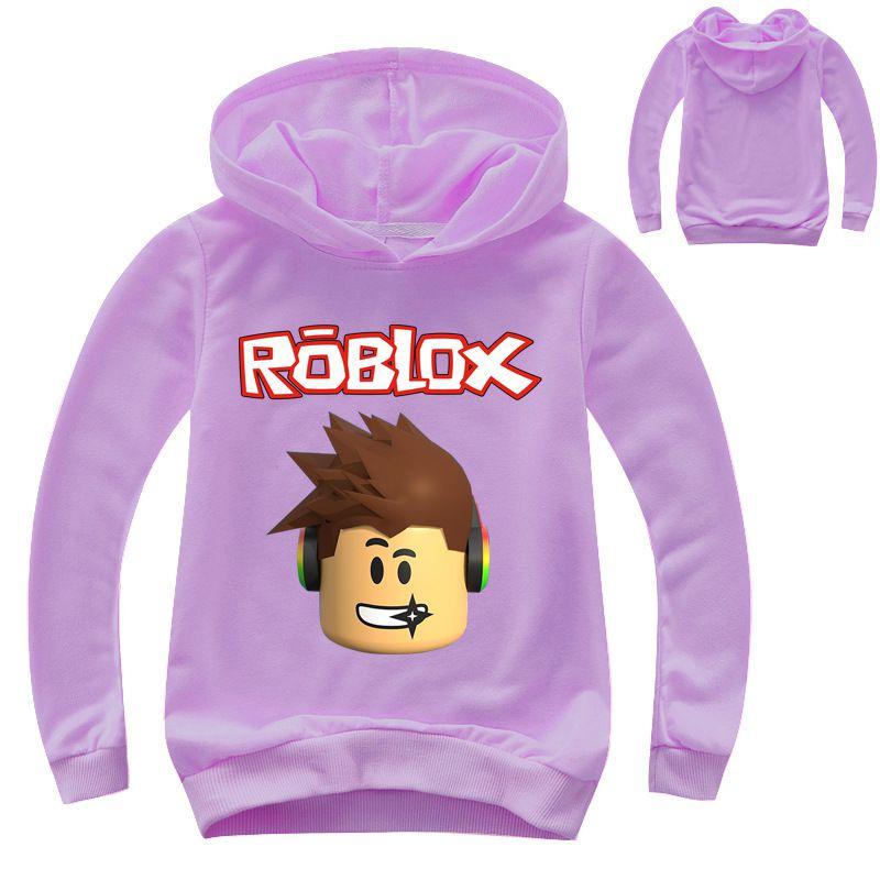 Roblox Cartoon Childrens Print Hoodie Sweater Long Sleeve Fashion Tops Pullover